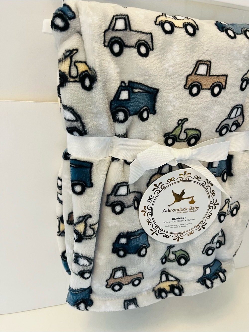 Winnie the Pooh & Adirondack Baby by Berkshire Lot of 2 Baby Blankets Car Sports - Picture 4 of 12